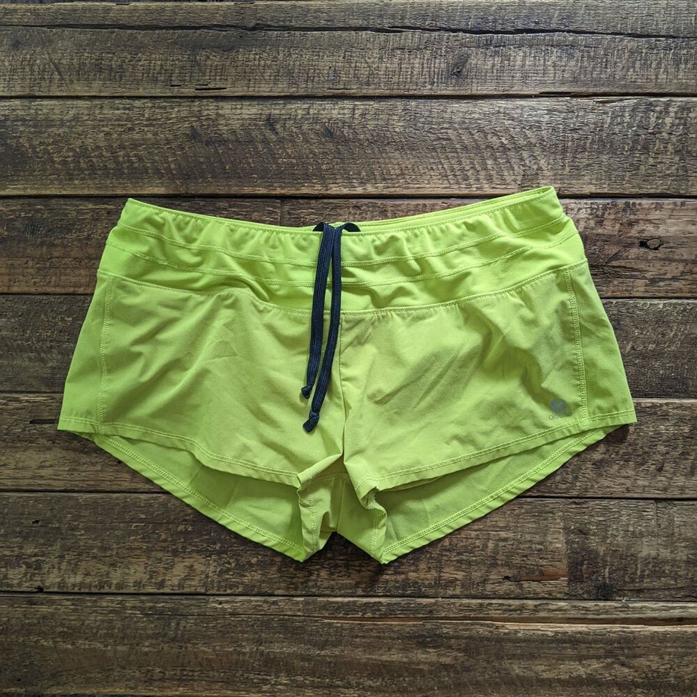 Oiselle Yellow Mac Roga Running Shorts